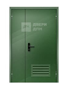 Глухая противопожарная дверь ДПМ-02 2-го типа полуторная с вент решеткой